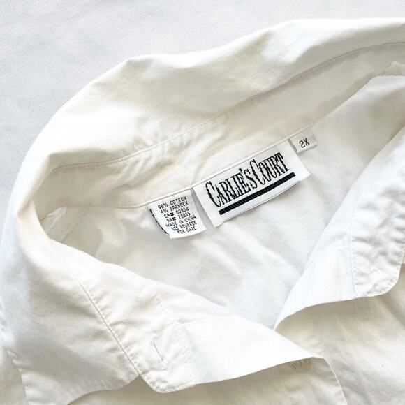 Carlie’s Court Oversized White Button Down Top - Picture 3 of 4